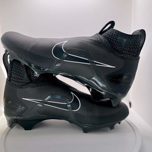 Nike Alpha Menace Elite 3 Flyknit Football Cleats Black CT6648-010 Men's Size 10